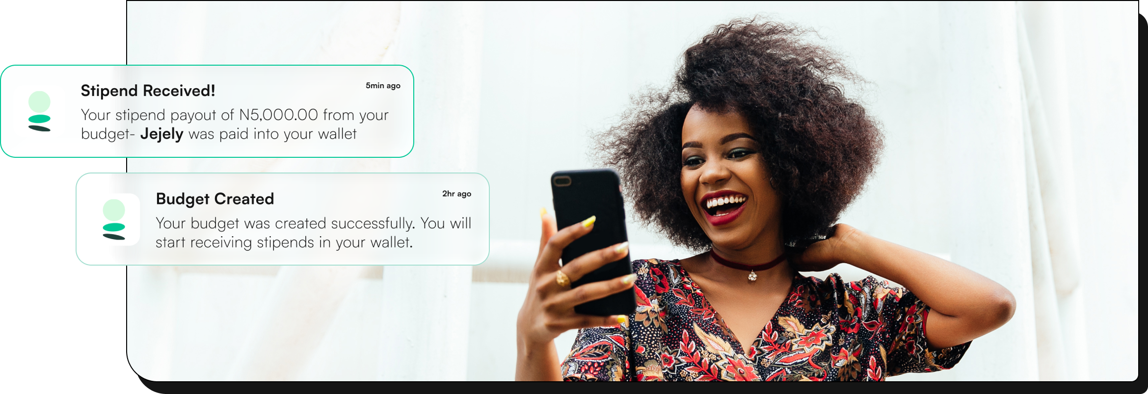 A Stipendly customer receiving scheduled stipend notifications